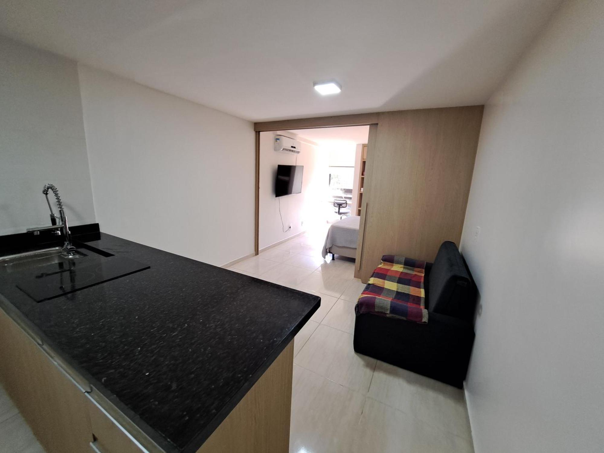 Quarto, Sala E Cozinha Integrada Na 116 Norte Apartamento