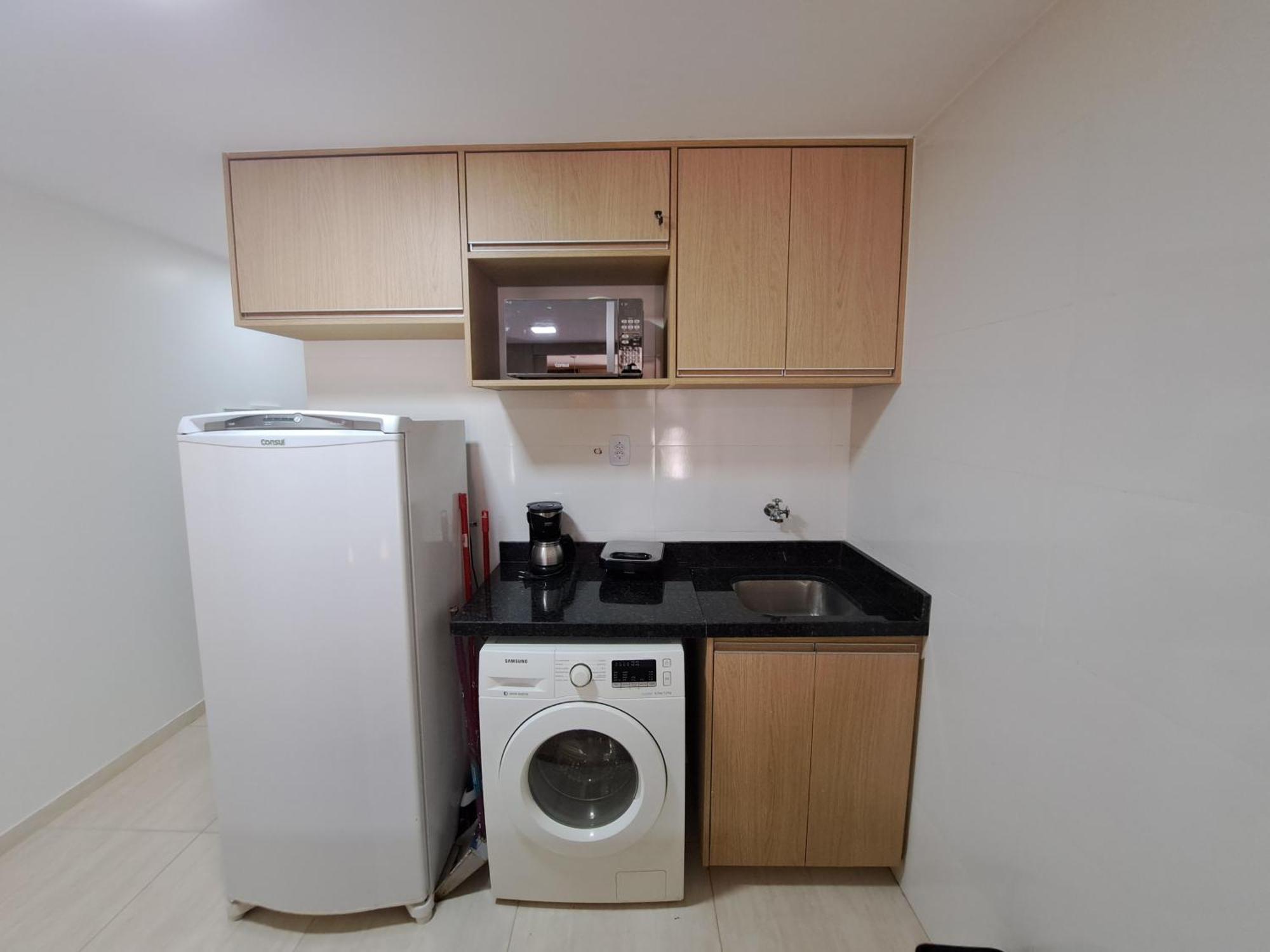 Quarto, Sala E Cozinha Integrada Na 116 Norte Apartamento Brasília